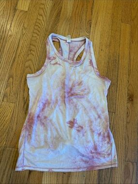 90 Degree By Reflex Pink Tie-Dye Racerback Tank